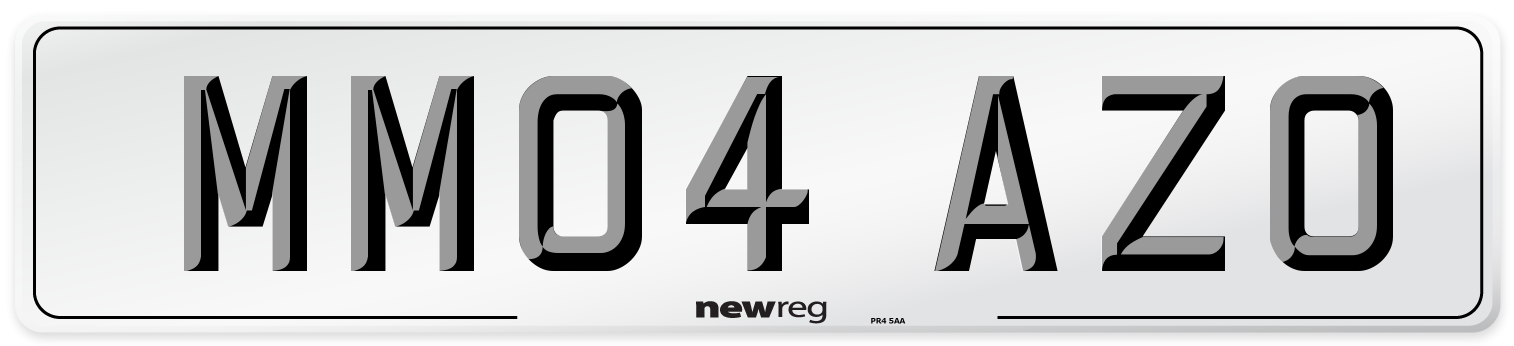 MM04 AZO Number Plate from New Reg